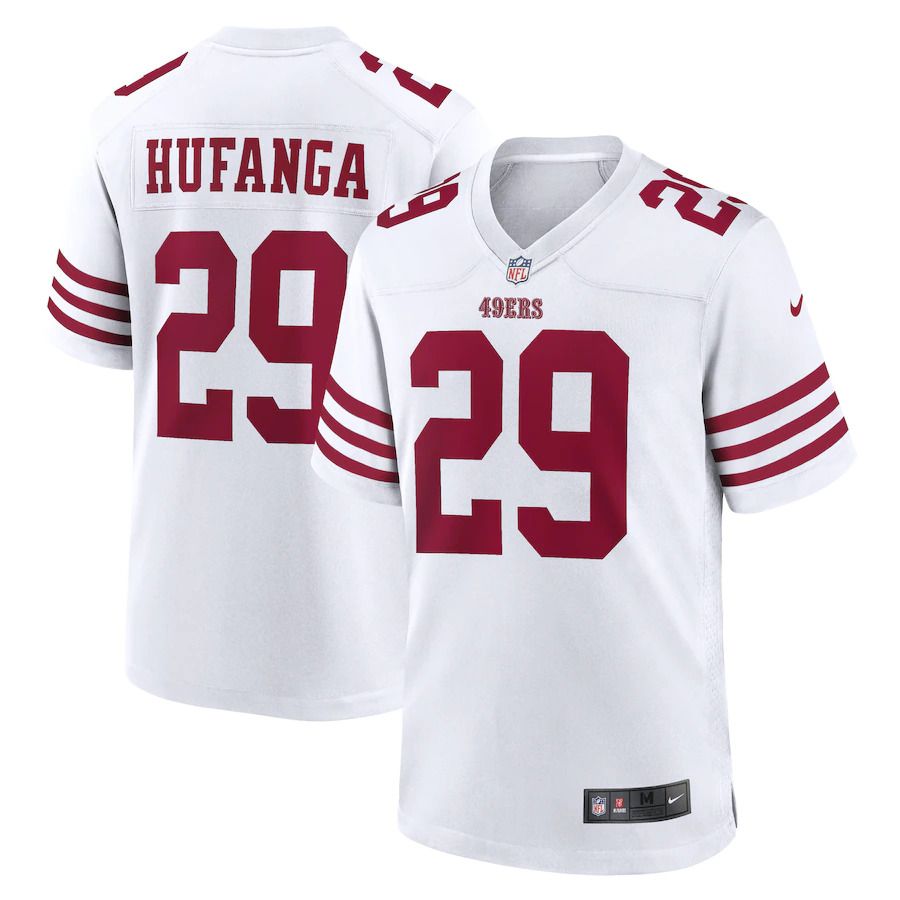 Men San Francisco 49ers #29 Talanoa Hufanga Nike White Away Game Player NFL Jersey